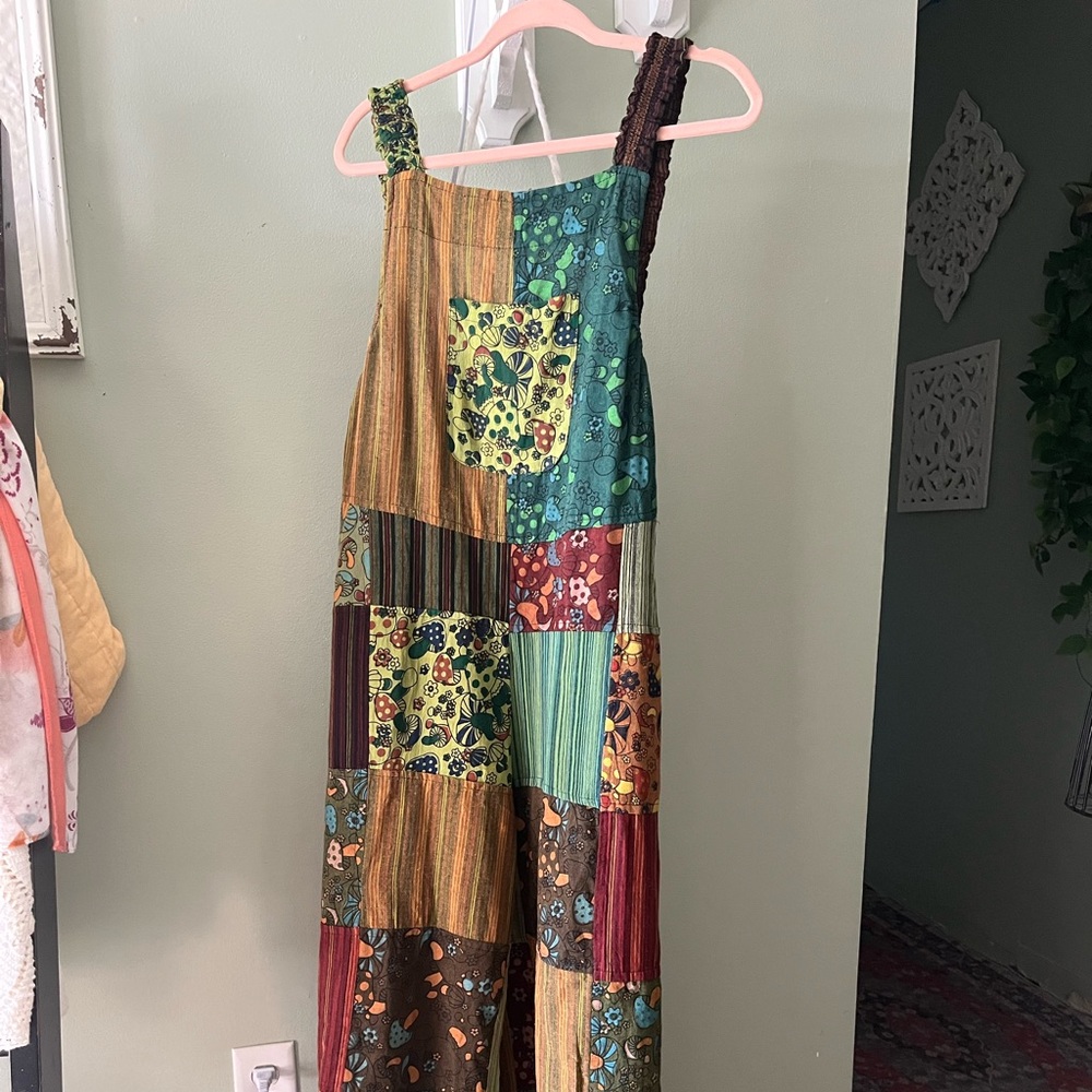 Colorful Patchwork jumpsuit with pockets - image 2